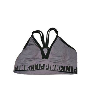 Victoria's Secret Pink Bralette Sports bra Size Medium Gray Black